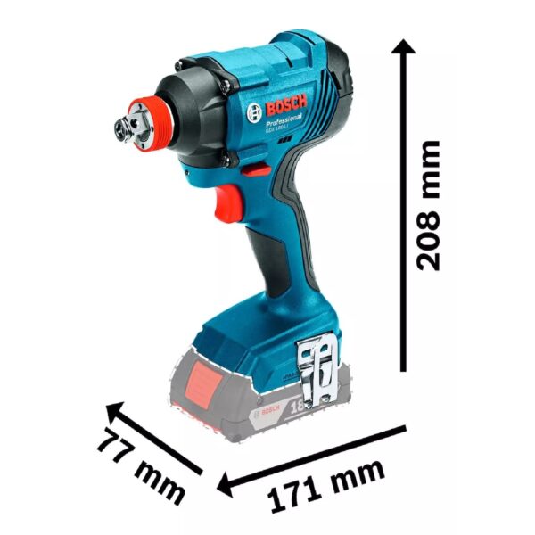 Llave De Impacto Inalámbrica Bosch Gdx 180-li + 2 Baterías