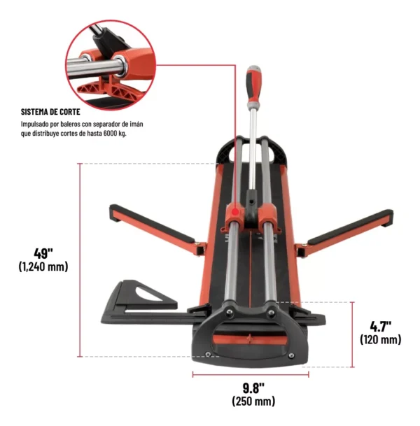Cortadora De Azulejo Fit100 Con Rodel Xl8, Espesor Máx 15 Mm