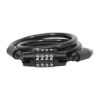 Cable Candado De Espiral Retráctil C/Combinación de 4 Dígitos Marca Mikels