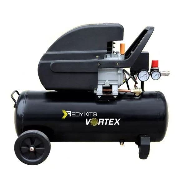 Kit Compresor Lubricado De 3.5hp Con Tanque 30litros Vortex