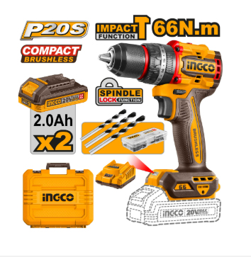 Taladro Impacto 1/2 20V 66Nm INGCO UCIDLI20668