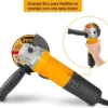 Esmeriladora Angular Ingco 4-1/2 Pulg 900w Mango Auxiliar Color Amarillo Ag90028