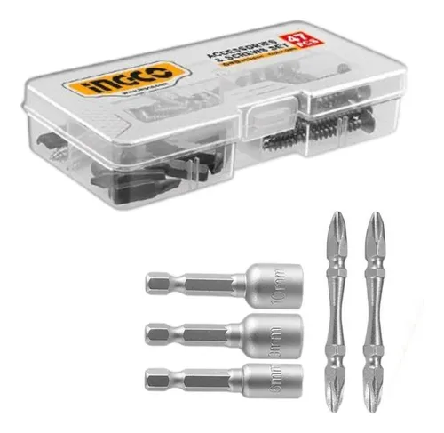 Kit Atornillador de Impacto Inalambrico Ingco 1/4 Brushless + Taladro Rotomartillo Inalámbrico Ingco 1/2 Brushless 2 Baterías Maletin UCKLI20277