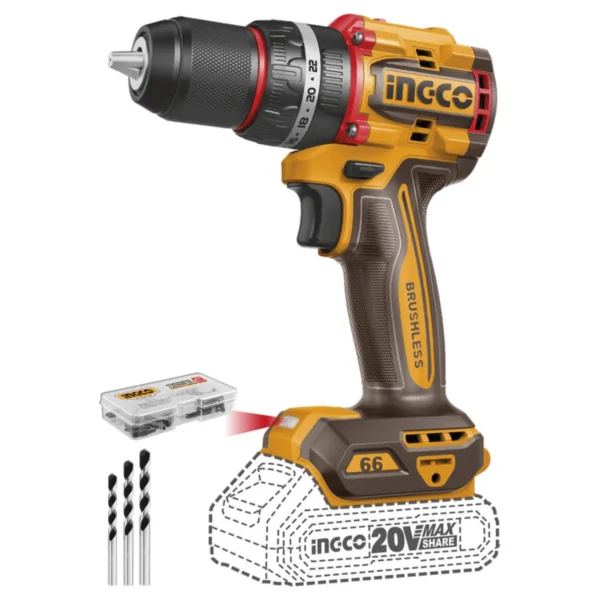 Taladro Impacto 1/2 20V 66Nm INGCO UCIDLI20668