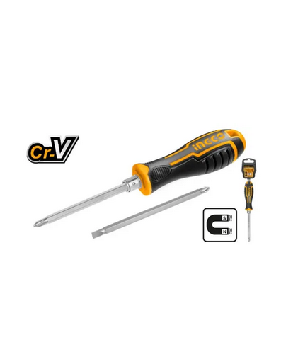 Destornillador 2 En 1 Punta Intercambiable Calidad Ingco