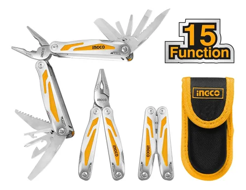 Multiherramienta Ingco 15 En 1 Con Funda Hfmft0115