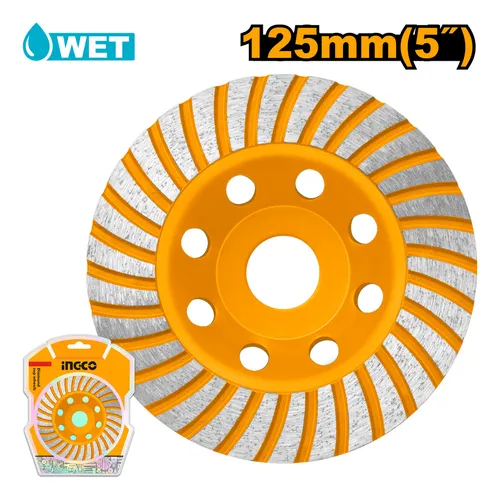 Disco Diamante Turbo Copa 5 Ingco Color Amarillo Cgw011251