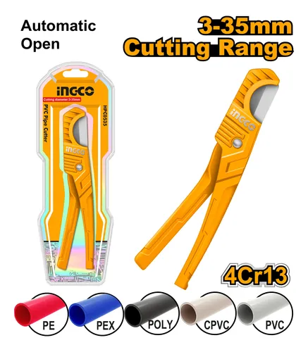 Corta Tubo Pvc 3-35mm Medida 21 Cm Ingco Hpc0535