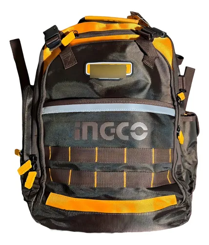 Mochila Para Herramientas Reforzada Ingco Hbp01028 Color Marrón