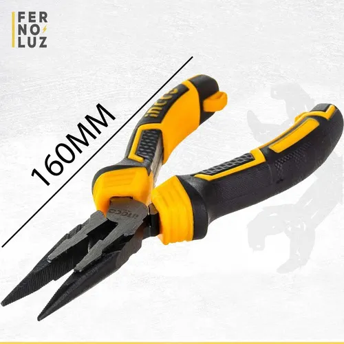 Pinza Punta Larga Industrial 160mm Con Corte Cromo Vanadio