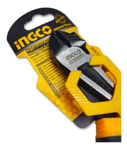 Pinza De Corte Diagonal 7 Industrial Ingco Hhhdcp28180 Negro