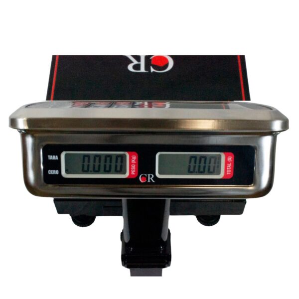 Báscula De Plataforma Digital Comercial C/mastil 300kg Noval - Negro