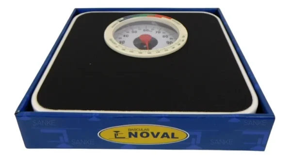 Báscula Mecanica De Baño Antiderrapante Noval 120kg Color Bl Blanco