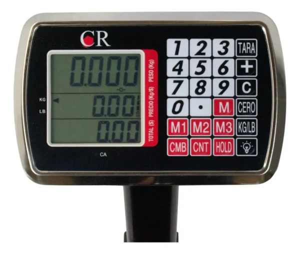 Báscula De Plataforma Comercial Digital C/mastil 150kg Noval Negro