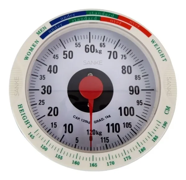 Báscula Mecanica De Baño Antiderrapante Noval 120kg Color Bl Blanco