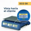Báscula Comercial 30kg / 2g Charola Acero Inoxidable Fija Eco-30 Noval