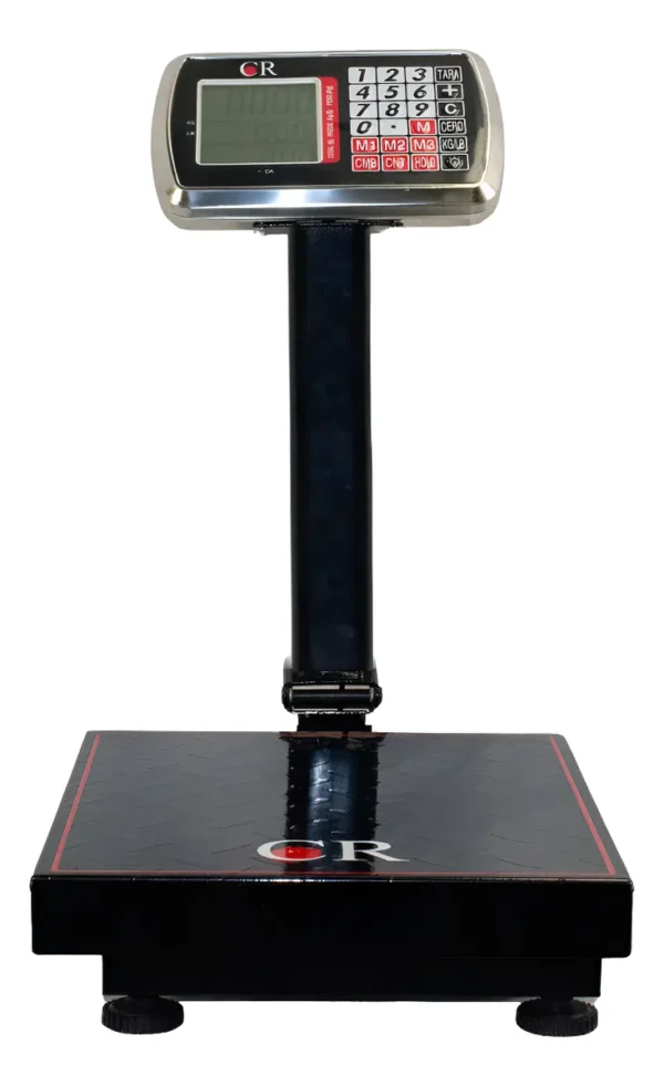 Báscula De Plataforma Comercial Digital C/mastil 150kg Noval Negro