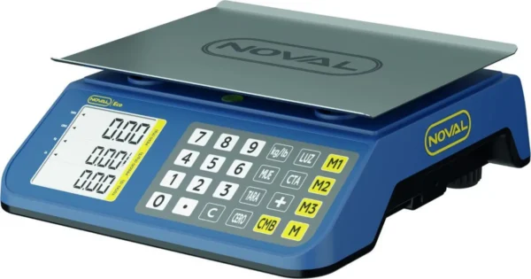 Báscula Comercial 30kg / 2g Charola Acero Inoxidable Fija Eco-30 Noval