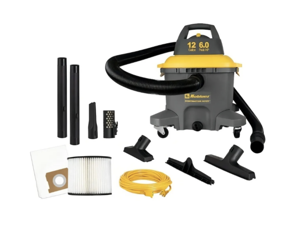 Aspiradora Seco Mojado Trabajo Rudo Koblenz Wd-12 C4 12 Gal Color Negro De Amarillo