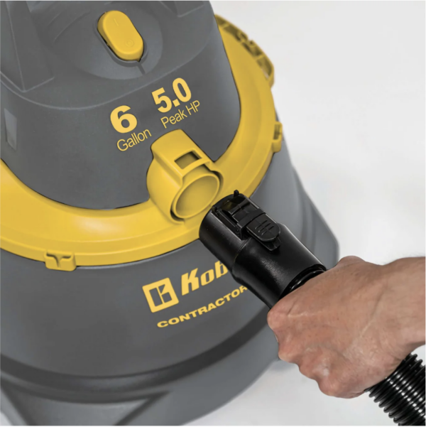 Koblenz Contractor Aspiradora Húmeda/seca, Tanque Resistente Color Gris/Amarillo