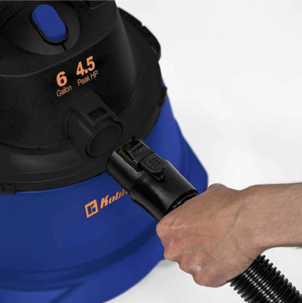 Aspiradora Koblenz Seco Mojado Wd-6 L212 6.0 Galones 4.5 Hp Negro/azul