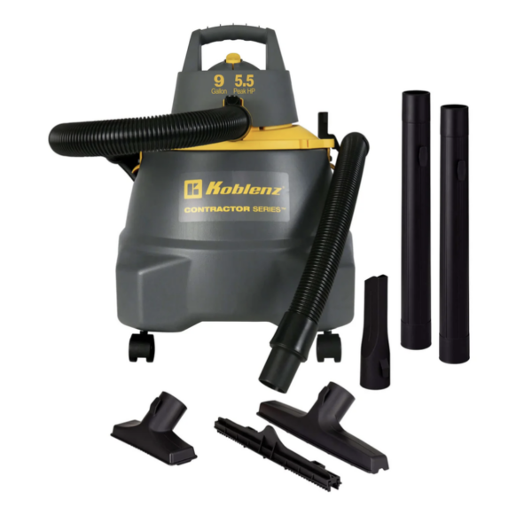 Aspiradora Seco Mojado Trabajo Rudo Koblenz Wd-9 C212 9 Gal Negro Con Amarillo