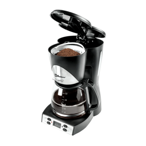 Cafetera Programable Koblenz® 12 Tazas, Filtro Lavable Negro
