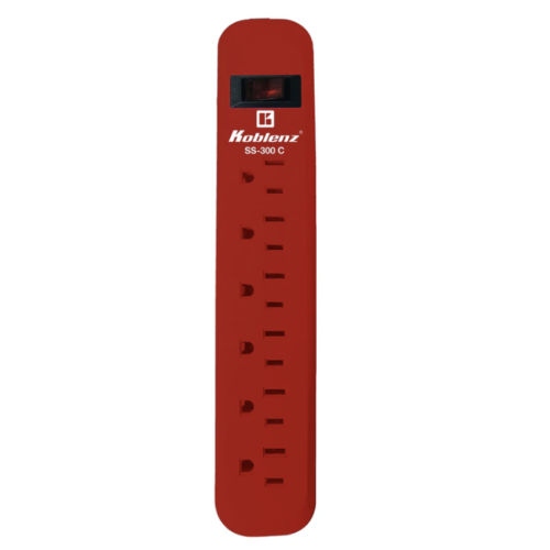 Multicontacto Koblenz Ss-300 C Rojo 6 Tomas 45 Cm Rojo
