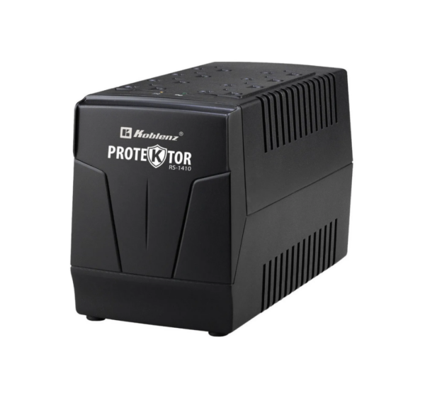 Regulador De Voltaje 8 Contactos Koblenz RS-1410, Para Hogar y Oficina, 1410Va / 700W, Luz Led, 120 V, Color Negro