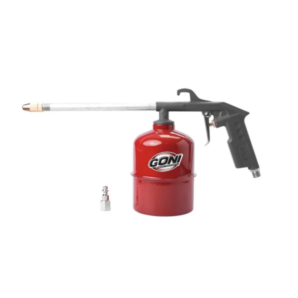 Pistola Goni 369 Gravedad Para Limpieza De Motores 1L Rojo