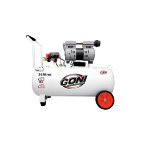 Compresor Aire Eléctrico Portátil 1 Hp 56l Silencioso Medico Blanco 60hz Monofásica