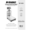 Báscula Digital Plataforma Bp 200kg Rhino Base A.inox Rb