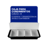 Caja Condimentos Caledonia CACO-4 Negro Mesa 4 Compartimentos Plástico