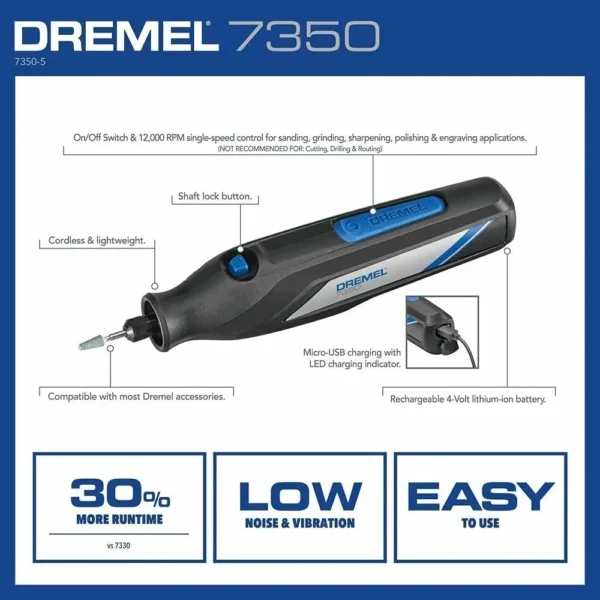 Kit De Herramienta Rotativa Inalámbrica Dremel 7350-5 La