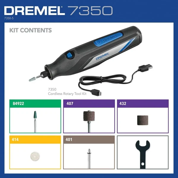 Kit De Herramienta Rotativa Inalámbrica Dremel 7350-5 La